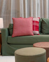 Almofada Maria 50X50 Xadrez Cozy cor Vermelho