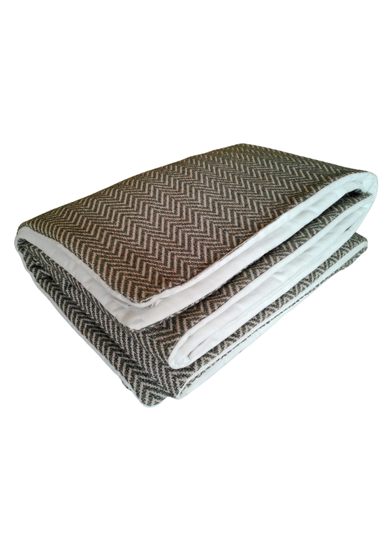 Peseira King Dupla Face Chevron Ritmo Musgo