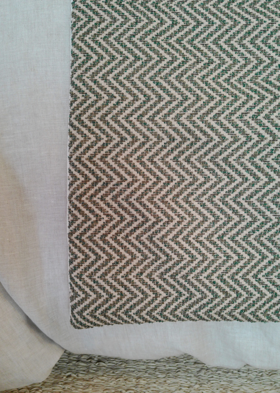 Peseira King Dupla Face Chevron Ritmo Musgo