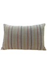 ALMOFADA SIMPLES – LINHO GALLIA STONADO BORDADO DIAGONAL BASE NAT - BORDADO CHOCO/FERRU
