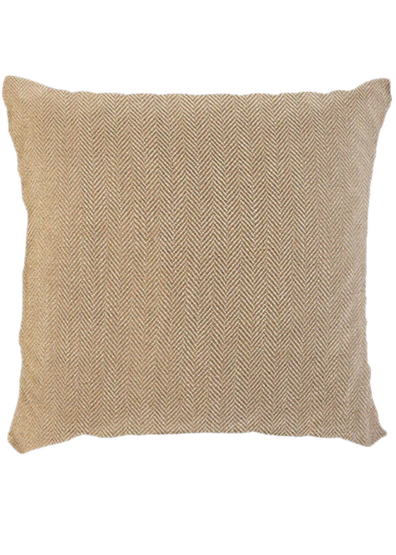 Almofada Maria com Vivo Linho Chevron Classic cor Natural