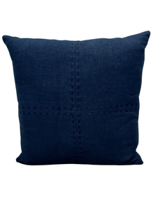  Almofada Pesponto Cross 50x50 Gallia Stonado cor Marinho