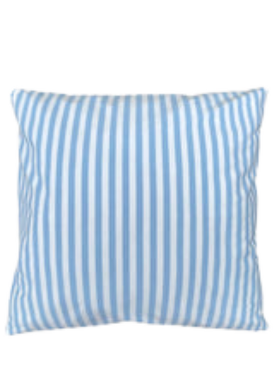 Almofada Simples Cotton Light Listra 2 cor Azul Céu