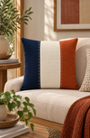 Almofada Trica - Marinho/ Off White/ Terracota