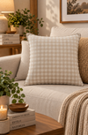 Almofada Maria Xadrez Cozy Bege
