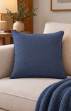 Almofada Simples Tramado Washed Marinho