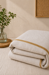 Colcha Brisa de Aconchego Queen 2,40 X 2,40 Natural Com Vivo Camelo