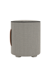 Puff Boris Pied Poule Jacquard Washed cor Preto