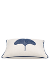 ALMOFADA BORDADO GINKO MARINHO BASE OFF WHITE