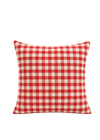 Almofada Maria Xadrez Cozy cor Vermelho