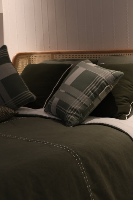 Almofada Maria 50X50 Xadrez Bossa cor Musgo