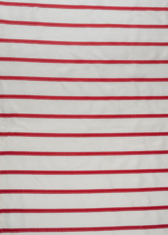 Tecido Listra única Horizontal cor Vermelho