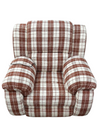 Tecido Xadrez Tweed cor Cru e Terracota