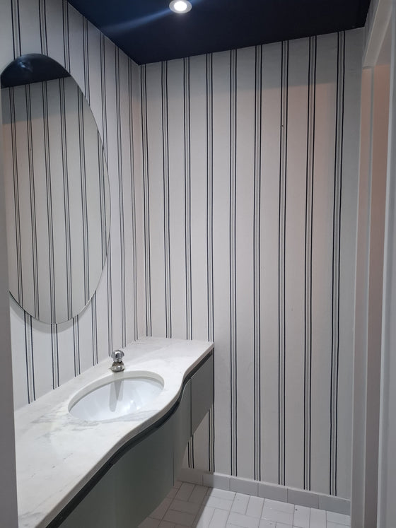 Tecido Listra Harmonia Horizontal cor Marinho/ Musgo
