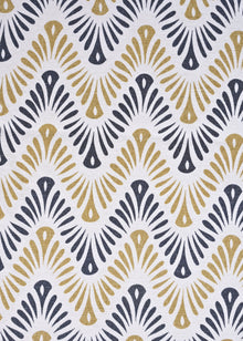  Algodão St Clair Estampado Delfos Washed cor Marinho/Camelo