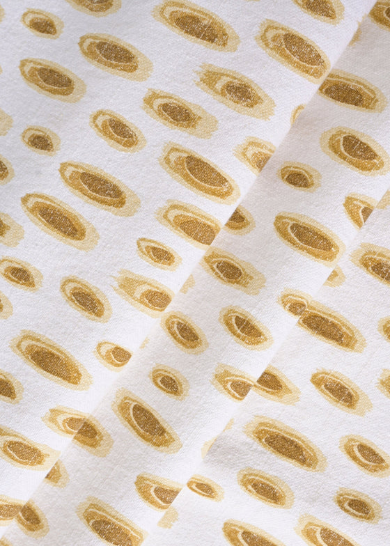 Algodão St Clair Estampado Novo Poá Washed cor Camelo