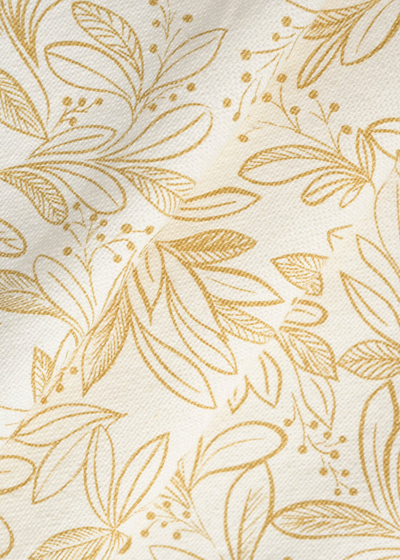 Linho 309 Estampado Flora Romântica Washed cor Camelo