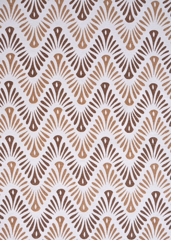 Algodão St Clair Estampado Delfos Washed cor Marrom Trufado