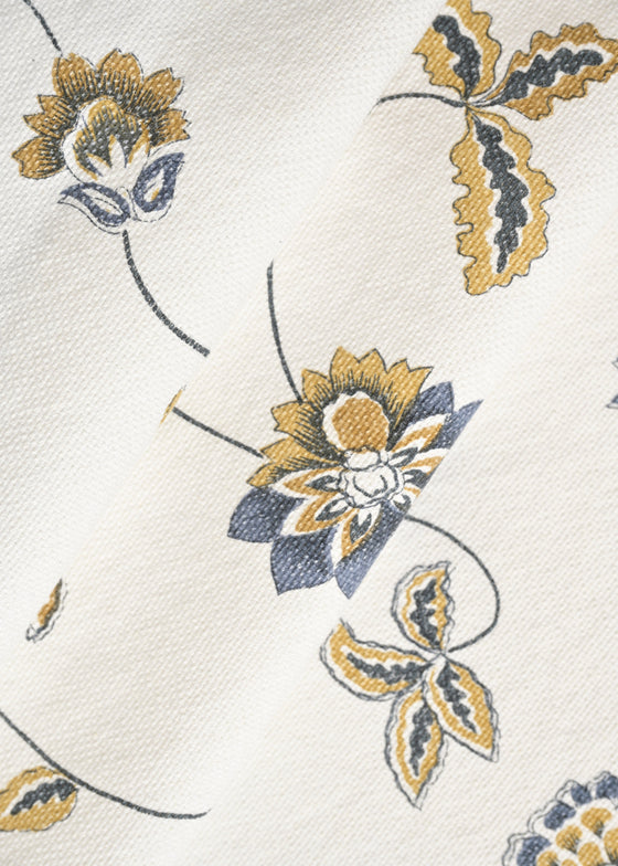 Linho 309 Estampado Petra Washed Marinho/Camelo