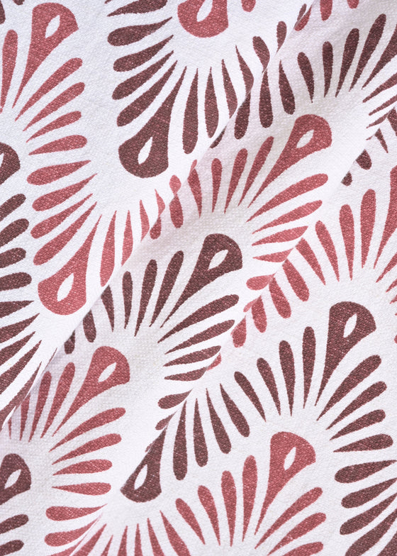 Algodão St Clair Estampado Delfos Washed cor Romã