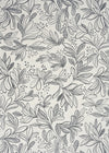Linho 309 Estampado Flora Romântica Washed cor Marinho