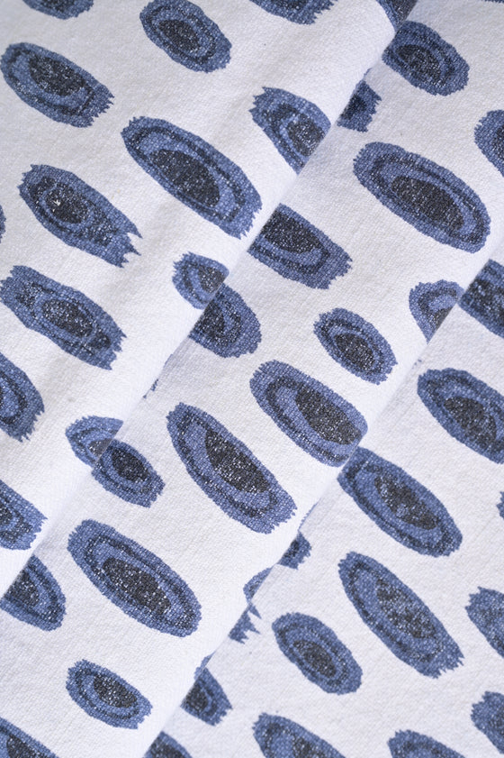 Algodão St Clair Estampado Novo Poá Washed cor Marinho