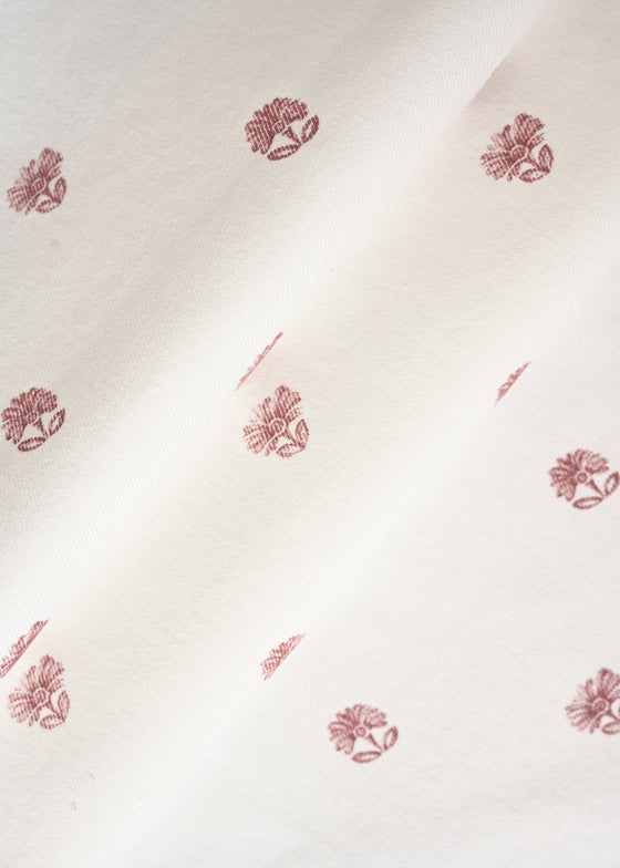 Seridó Estampado Mini Florzinha Washed cor Romã