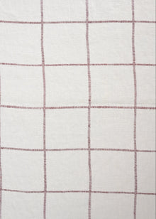  Linho Safari Estampado Xadrez Esteirinha Washed cor Romã