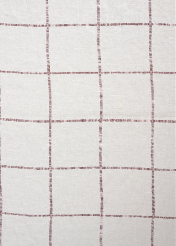 Linho Safari Estampado Xadrez Esteirinha Washed cor Romã