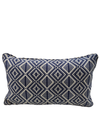 Almofada Maria com Vivo Linho Estampado-Intuition-Petrolinen Marinho