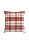Almofada Simples Xadrez Tweed Cru/Terracota