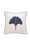 ALMOFADA BORDADO GINKO MARINHO BASE OFF WHITE