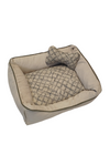 Cama de cachorro tamanho P - Lona country cor concreto