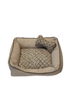 Cama de cachorro tamanho P - Lona country cor concreto