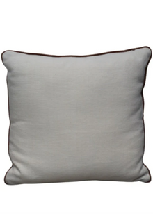  Almofada Maria Base Marfim Charuto 50x50 Linho Gallia Stonado