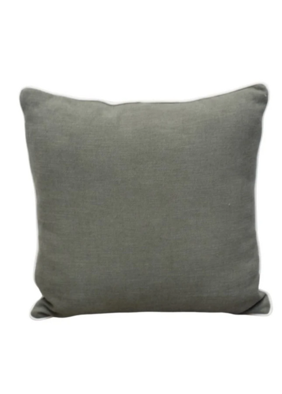 Almofada Maria Base Musgo Vivo Marfim 50x50 Linho Gallia Stonado