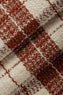 Tecido Xadrez Tweed cor Cru e Terracota