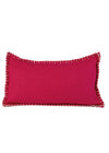 Almofada Lila Contorno Bordado cor Fucsia Contorno Off White